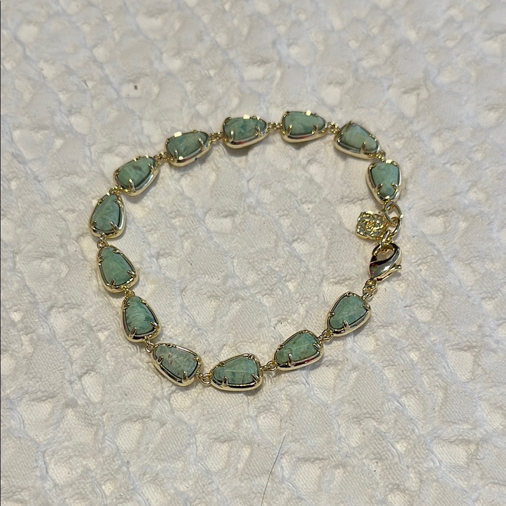 Kendra Scott Susanna Gold and Teal Stone Bracelet